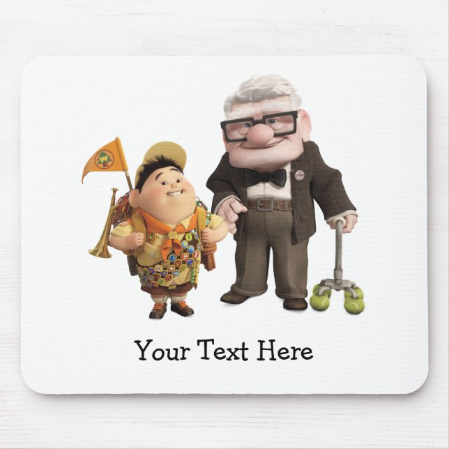 Russell and Carl from Disney Pixar UP! Mouse Pad (Front)