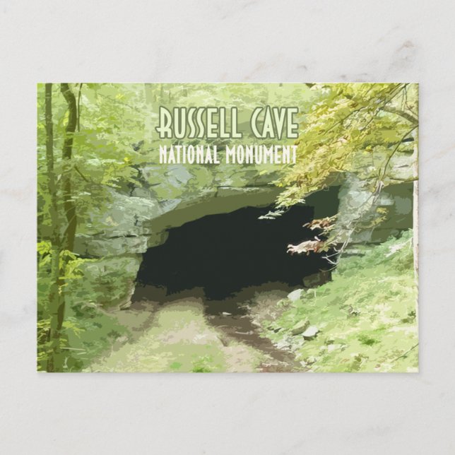 Russell Cave National Monument Alabama Postcard (Front)