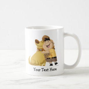 Russell hugging Dug - Pixar UP! Coffee Mug
