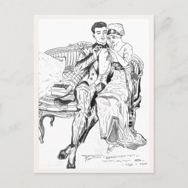 Russell L. Swigert 1917 proposal art  Postcard (Front)