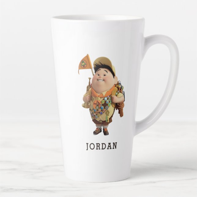 Russell smiling - the Disney Pixar UP Movie 2 Latte Mug (Right)