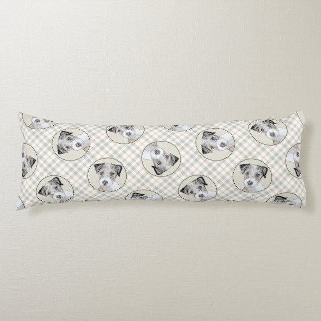 Russell Terrier Painting Rough Original Dog Art Body Pillow (Front)