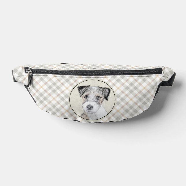 Russell Terrier Painting Rough Original Dog Art Fanny Pack (Lay Down)