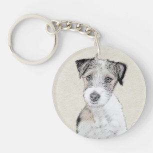 Russell Terrier Peinture rugueuse - Art Chien orig