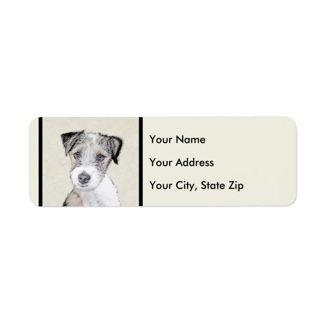 Russell Terrier Rough Painting - Original Dog Art (Front)