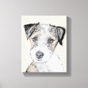 Russell Terrier Rough Painting - Original Dog Art Canvas Print