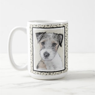 Russell Terrier Rough Painting - Original Dog Art Coffee Mug