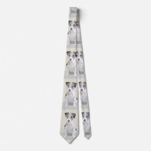 Russell Terrier Rough Painting - Original Dog Art Tie