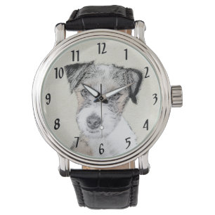 Russell Terrier Rough Painting - Original Dog Art Watch