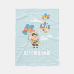 Russell Up Baby Blanket with Balloons Birth Stats