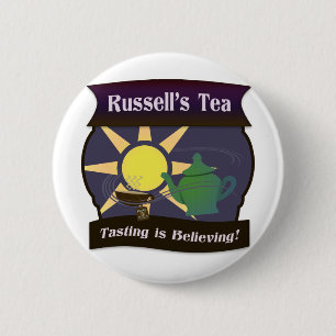 Russell's Tea 2 Inch Round Button