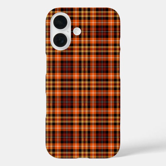 Russet Brown, Orange and Yellow Plaid Case-Mate iPhone Case (Back)