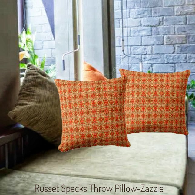 Russet Specks Throw Pillow (Creator Uploaded)