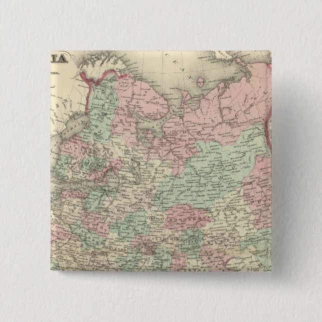 Russia 11 2 inch square button (Front)