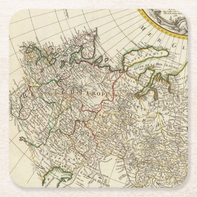 Russia 18 square paper coaster (Front)
