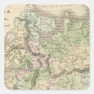 Russia 5 square sticker