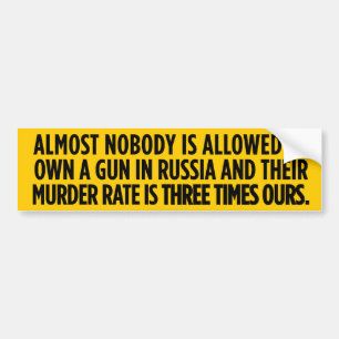 Russia And Gun Rights Bumper Sticker