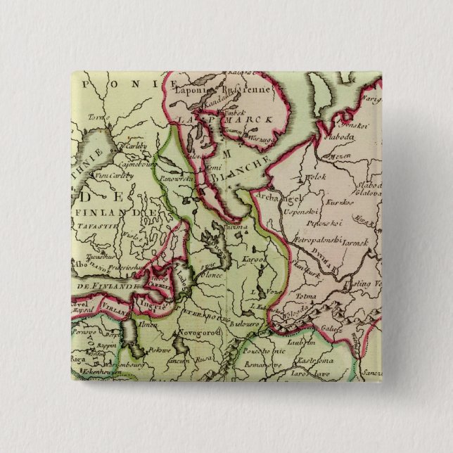 Russia and Urkraine 2 Inch Square Button (Front)