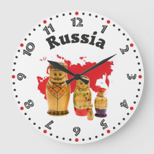 Russia - Babuschka - Matrjoschka Wanhohr Large Clock