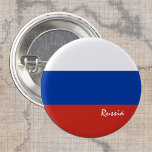 Russia button, patriotic Russian Flag fashion 1 Inch Round Button<br><div class="desc">Buttons: Russia & Russian Flag - love my country,  travel,  holiday,  national patriots / sports fans</div>