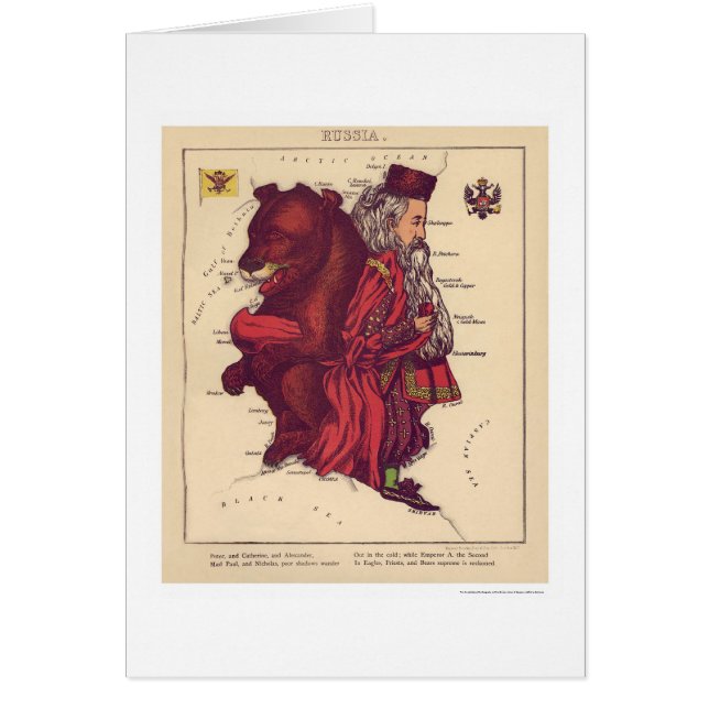 Russia Caricature Map 1868 (Front)