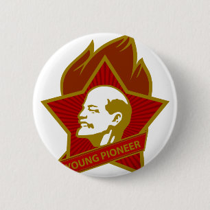 Russia CCCP USSR Young Pioneer 2 Inch Round Button