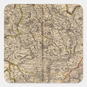 Russia, China, Asia Square Sticker