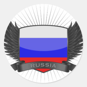 RUSSIA CLASSIC ROUND STICKER