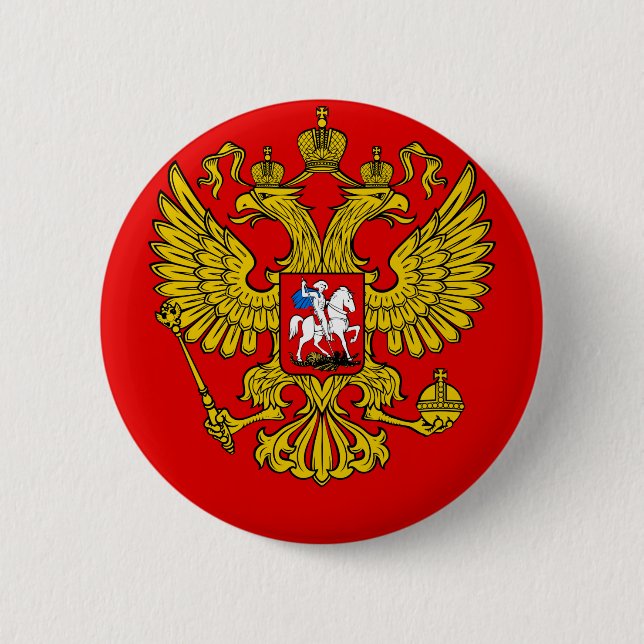 Russia Coat of Arms 2 Inch Round Button (Front)