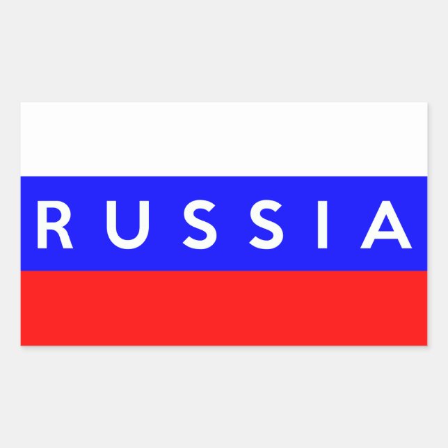 russia country flag symbol name text sticker (Front)