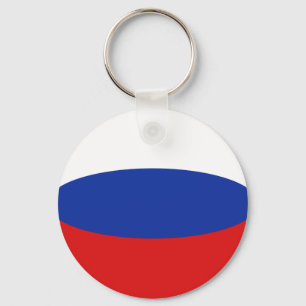 Russia Fisheye Flag Keychain