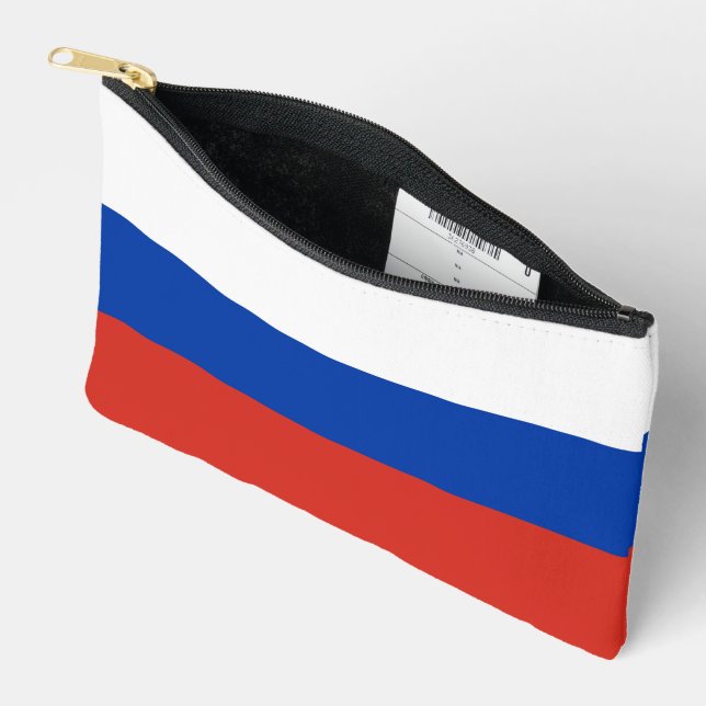 Russia flag accessory pouch (Open)