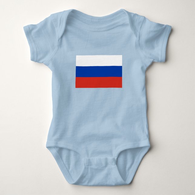 Russia Flag Baby Bodysuit (Front)