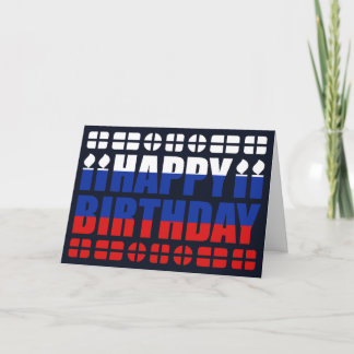 Russia Flag Birthday Card