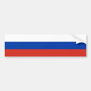 Russia Flag Bumper Sticker