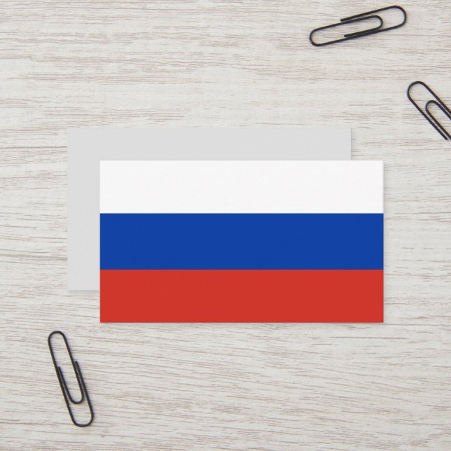 Russia flag business card (Front/Back In Situ)
