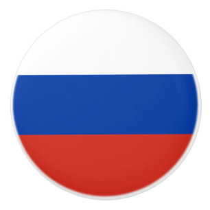 Russia Flag Ceramic Knob