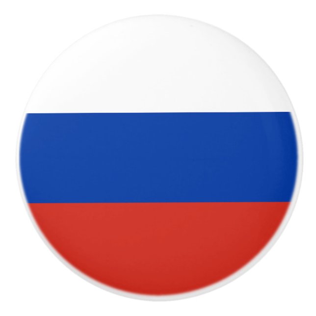 Russia flag ceramic knob (Front)