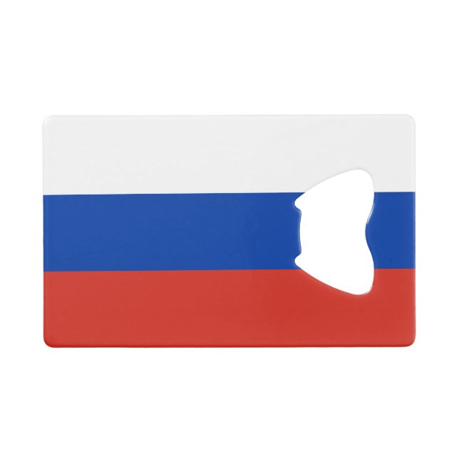 Russia Flag Credit Card Bottle Opener (Front (Horizontal))