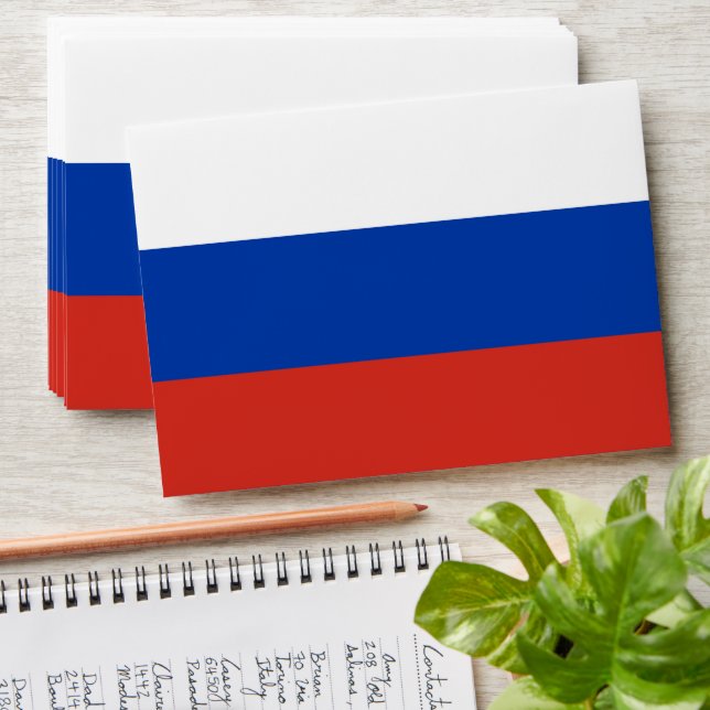 Russia flag envelope (Stacked)