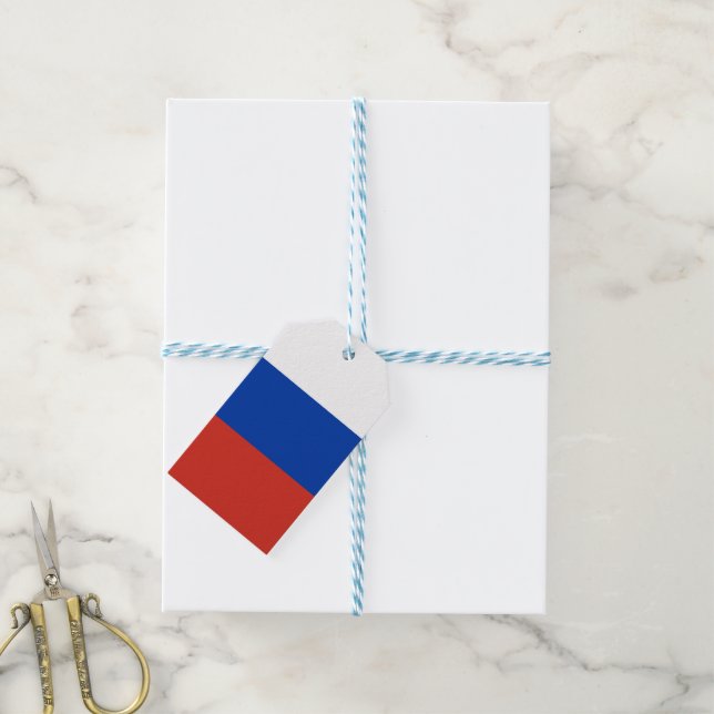 Russia flag gift tags (With Twine)
