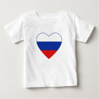 Russia Flag Heart T-Shirt
