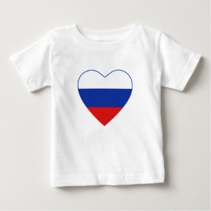 Russia Flag Heart T-Shirt
