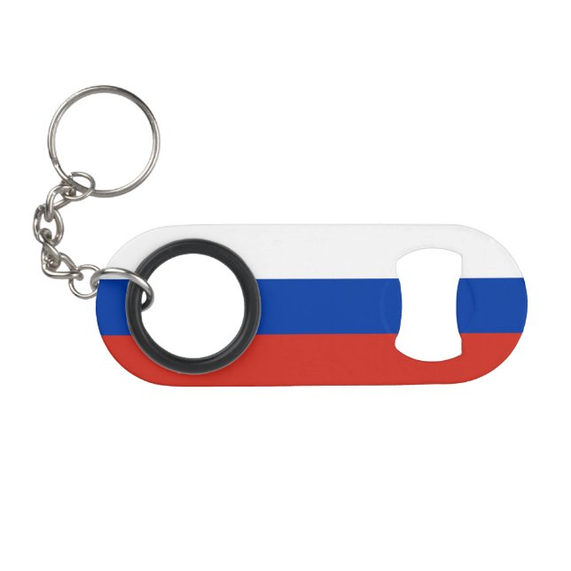 Russia Flag Keychain Bottle Opener (Front (Horizontal))