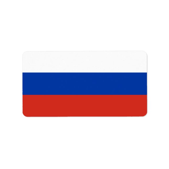 Russia flag label (Front)