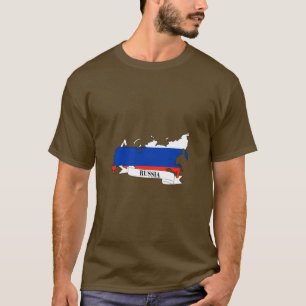 Russia flag map T-Shirt