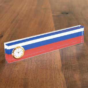 Russia flag nameplate