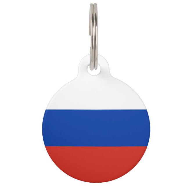 Russia flag pet tag (Front)