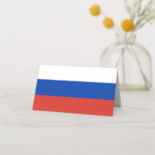 Russia flag place card