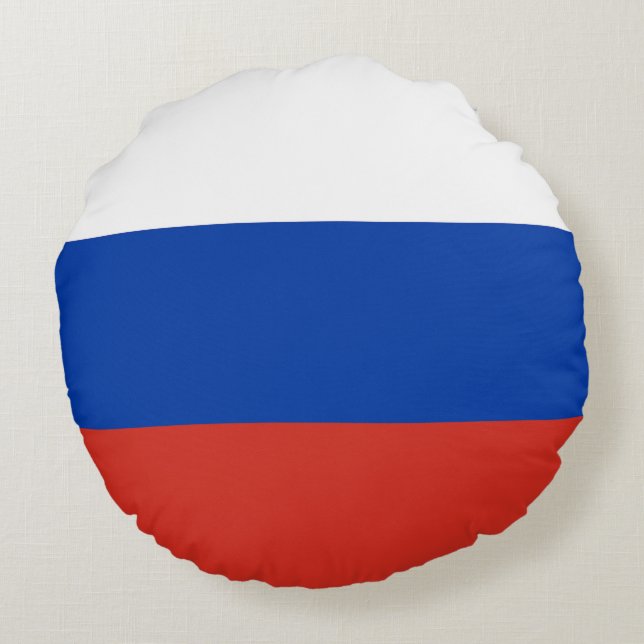 Russia flag round pillow (Back)